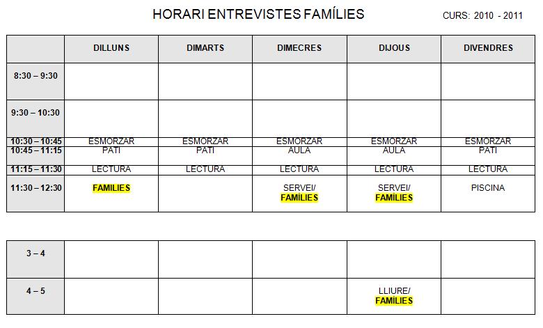 ENTREVISTES FAMÍLIES