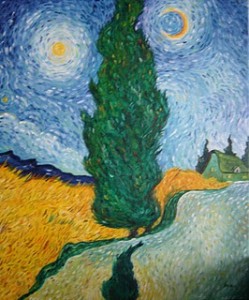 Version Camino de Cipreses - Van Gogh
