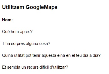 Questionari Google Maps