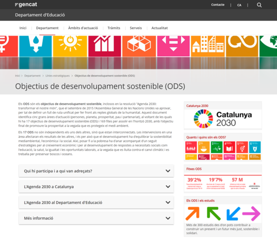 Gencat. Departament d'Educació. ODS
