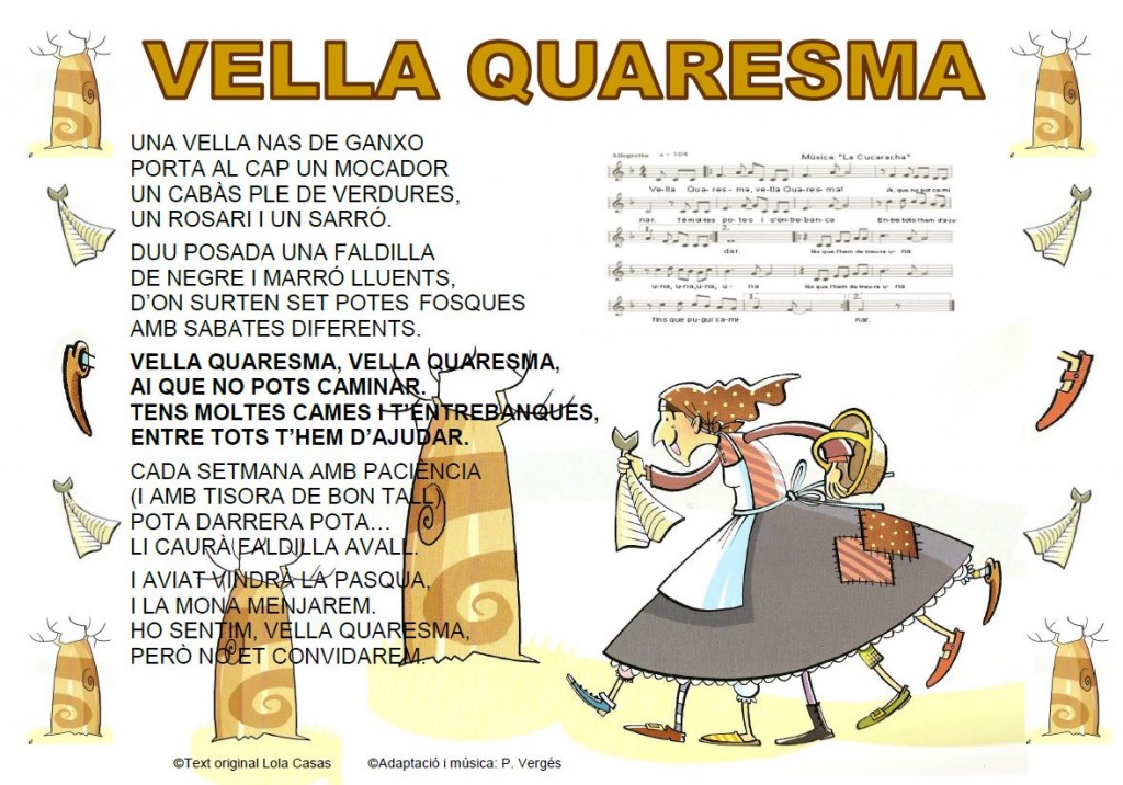 Vella Quarema (poema Lola Casas, música PVergés - la cucaracha)