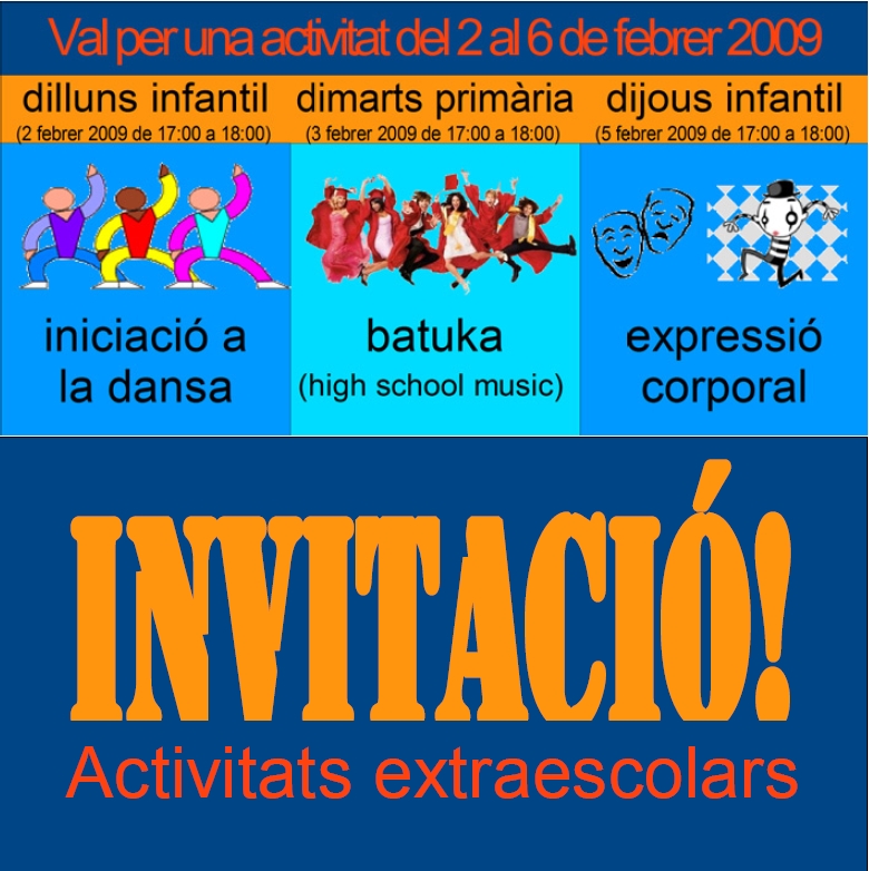 invitació extraescolars febrer 09
