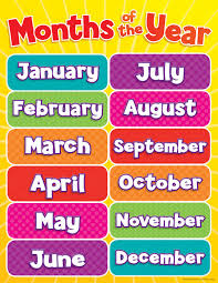 twelve months of the year image