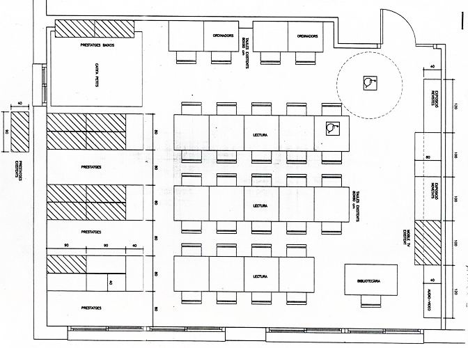 Planol de la biblioteca