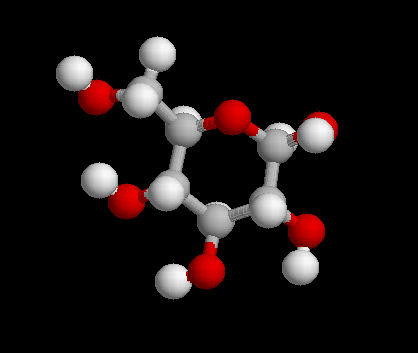D-Glucosa, amb Rasmol