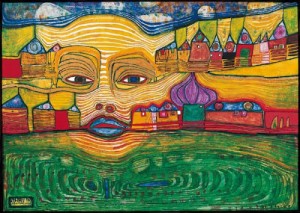 Friedensreich Hundertwasser: Irinaland over the Balkans. Viena
