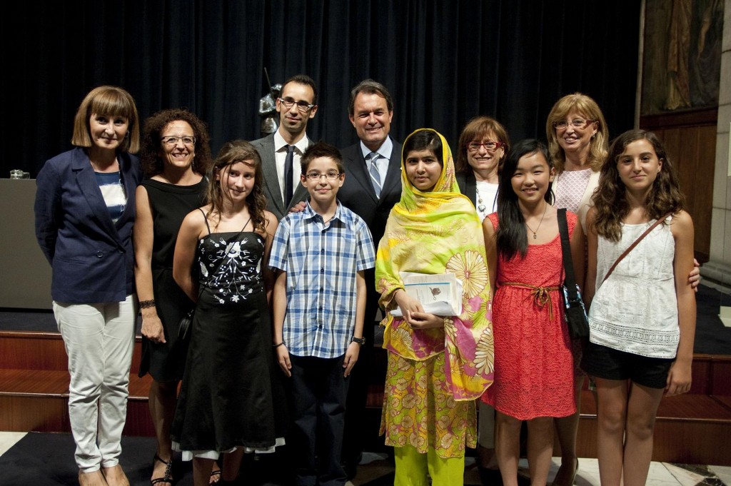 President i Malala amb escola Can Serrashort