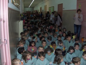 Tot i el mal temps, vam celebrar-ho.  Això sí, un xic estrets!