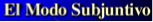 modo subjuntivo
