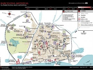 Mapa Barcelona Medieval