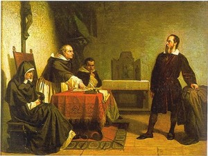 Galileu davant la Inquisició, pintura de Cristiano Banti (1857)