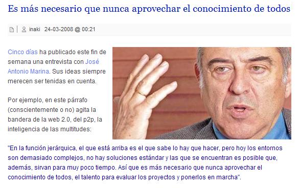 J A Marina a Cinco D?as