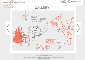 Captura de pantalla del web Draw a Stickman