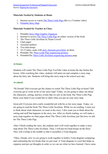 Desenvolupament Professional En Lleng es Estrangeres Flipped Classrooms Desenvolupament Professional En Lleng es Estrangeres Flipped Classrooms