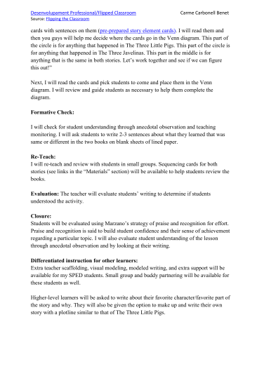 Desenvolupament Professional En Lleng es Estrangeres Flipped Classrooms Desenvolupament Professional En Lleng es Estrangeres Flipped Classrooms
