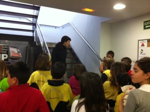 La gerent del gimnàs (Ana) ens va ensenyar com funciona un gimnàs