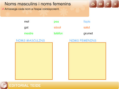 Noms masculins i femenins