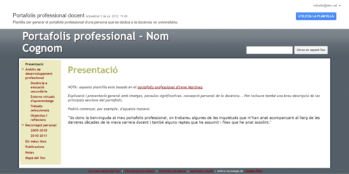 Plantilla de portafolis professional