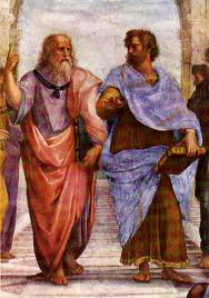 Plató i Aristòtil a l'Escola d'Atenes de Rafael (segle XVI)