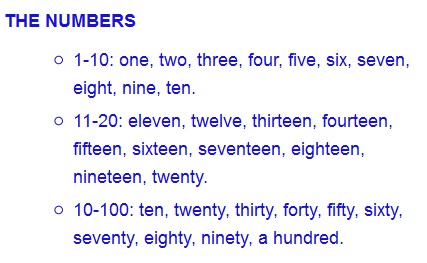 numbers