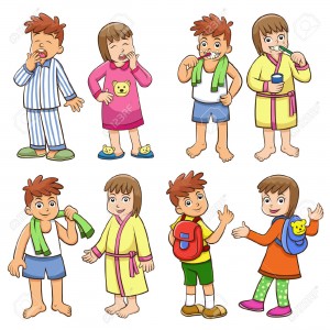 24806387-illustration-of-boy-and-girl-daily-morning-life--Stock-Vector-daily-routine-activities
