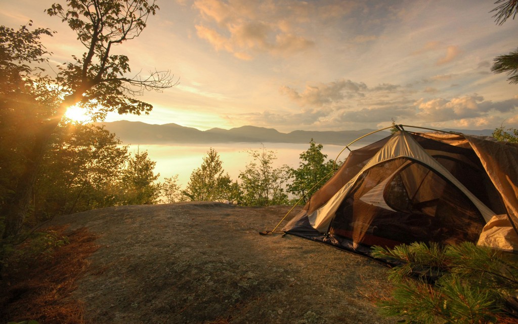 Camping-Near-The-Lake-Background-Wallpaper