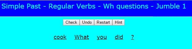 words in order