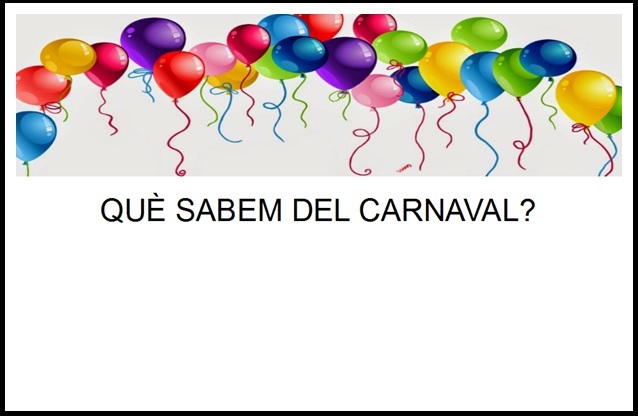 Què sabem del carnaval ed