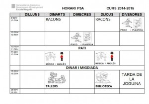 HORARI P3A 2014 15