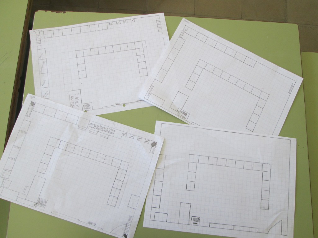 Avui hem dibuixat el plànol de la classe.