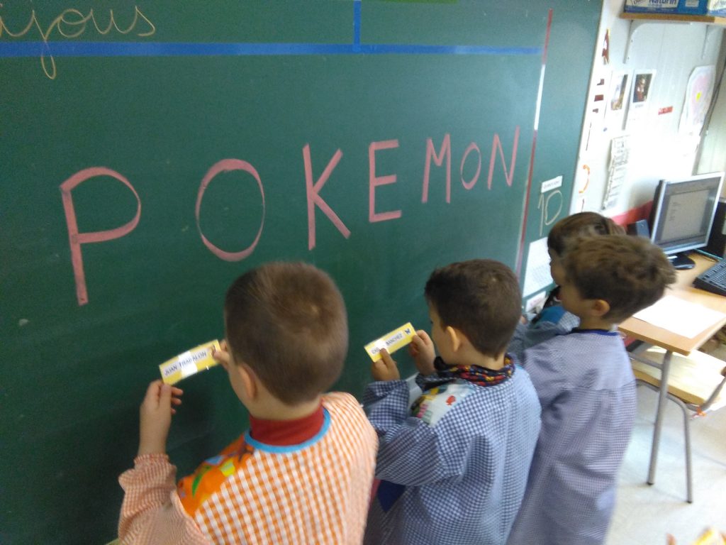 observem els nostres noms per veure si tenim alguna lletra de POKEMON