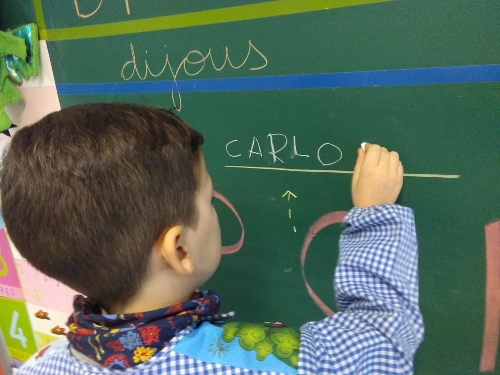 cadascú hem escrit una paraula o nom