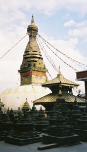 És una de les estupes budistes més grans del món.