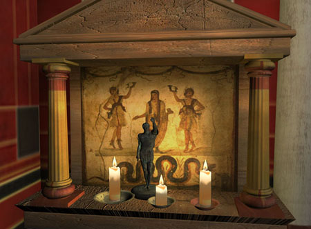 Típic larari d'una domus romana. 