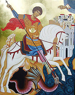 Sant Jordi matant al drac