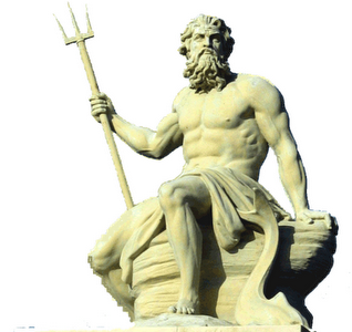 Escultura esculpida en marbre, del déu Posidó