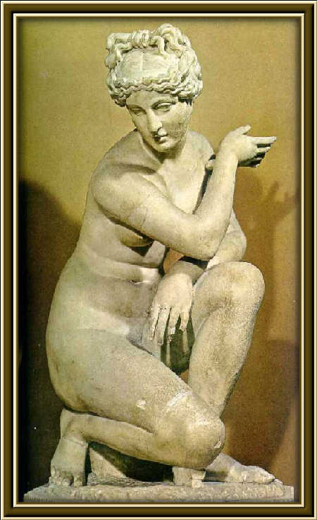 Escultura esculpida en marbre de la dea Afrodita.