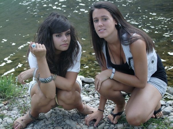 Laura à la droite et moi à gauche