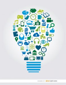 creativity-elements-inside-lightbulb-background-free-vector