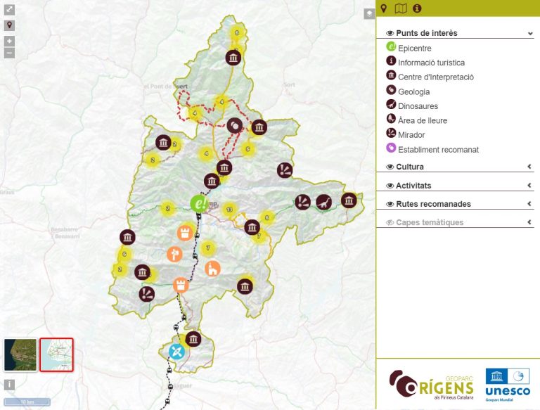 Accés al mapa interactiu del Geoparc Orígens