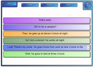 ordering sentences