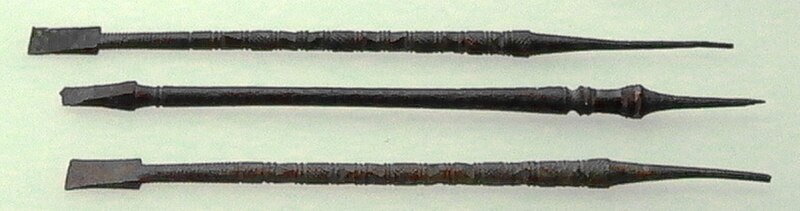 9. Estilets romans per escriure en tauletes de cera