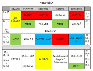 horari 6eA