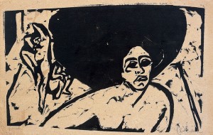 NACKTE TÄNZERINNEN  Woodcut. ELKirchner