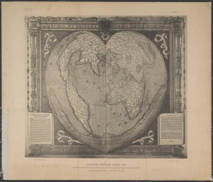 Mapamundi cordiforme d'Oronce Fine 1534