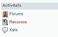 Activitats moodle