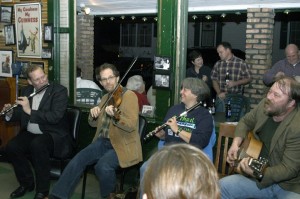 Irish traditional gig in the street