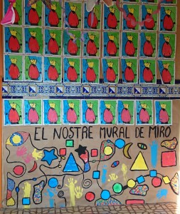 La nostra feina de Joan Miró als passadissos de l'escola....