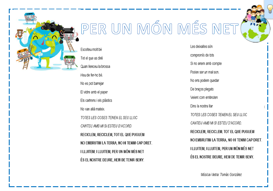 CANÇÓ -PER UN MÓN MÉS NET-