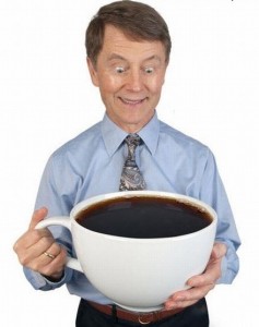 professor prenent café